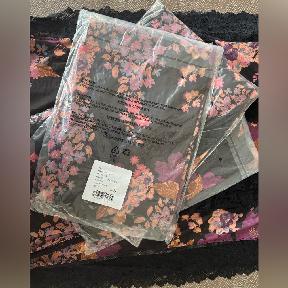 🎉LAST CHANCE🎉Free People Suddenly Fine Maxi Slip Black Combo - Picture 15 of 15